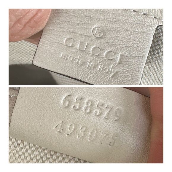 Gucci Embossed Leather Print Gg Backpack - Picture 15 of 15